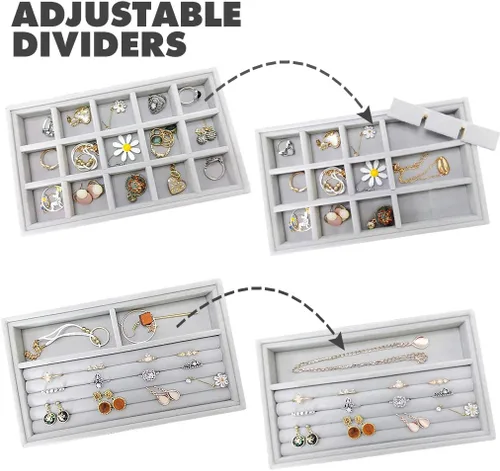 Vista 3 de Organizador de joyas de terciopelo