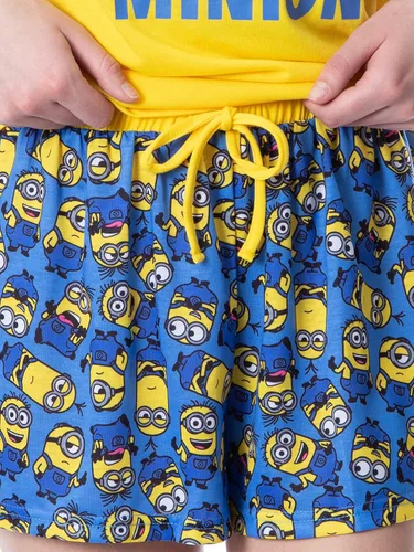 Vista 4 de INTIMO Despicable Me Minions - Conjunto de pijama para mujer, 1 en un Minion, Multi colorido