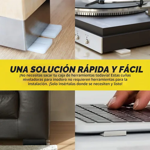 Vista 7 de Qualihome Cuñas de plástico de nailon para nivelar – Cuñas de plástico transparente para muebles del hogar, inodoro, cama, cuñas de mesa