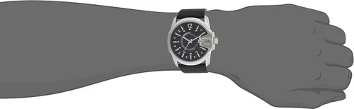Vista 6 de Diesel Mens Master Chief Three Hands 46mm Case Stainless Steel Watch with Leather Strap