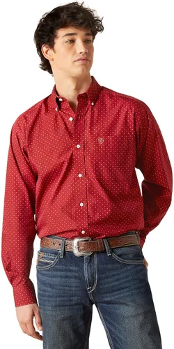 Vista 9 de Camisa de sarga con logotipo del equipo ARIAT de ajuste clásico para hombre Sea Scape USA 3X-Large Turkish Sea