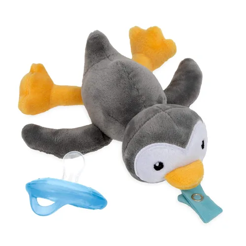 Vista 7 de Nuby Calming Natural Flex Snuggleez Chupete con felpa Combo Set para acurrucarse con comodidad, cocodrilo