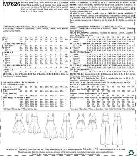 Vista 6 de McCall's Patrones de vestidos, cinturón, mameluco y mono con bolsillos