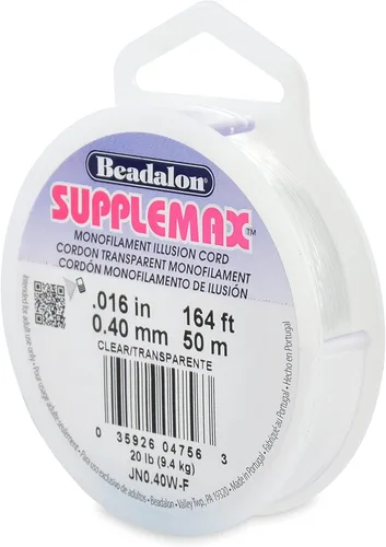 Vista 10 de Beadalon Hilo para cuentas SuppleMax, transparente, 0.01 in / .006 pulgadas