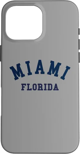 Vista 19 de Miami Florida USA State FL Varsity Style - Carcasa deportiva para iPhone 16