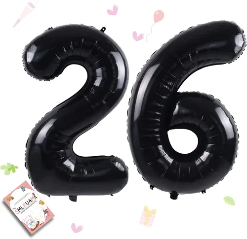 Vista 19 de Globos grandes de 40 pulgadas de números del 0 al 9, globos numéricos para decoración de fiesta de cumpleaños, globos de helio de aluminio