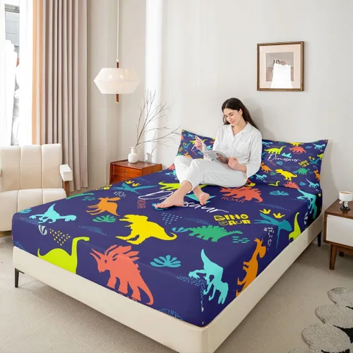 Vista 16 de Sábana bajera ajustable de caballo, sábanas de flores de animales de granja, tamaño individual para niños, adolescentes, adultos, dormitorio, juego