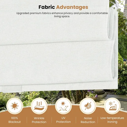 Vista 4 de Grandekor - Persianas romanas inalámbricas sin perforación para ventanas, persianas opacas de tela para ventanas interiores, protección UV