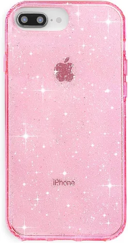 Vista 20 de VELVET CAVIAR Funda brillante iridiscente para iPhone 8 Plus/iPhone 7 Plus, funda protectora estética para mujer (cuarzo ópalo azul)