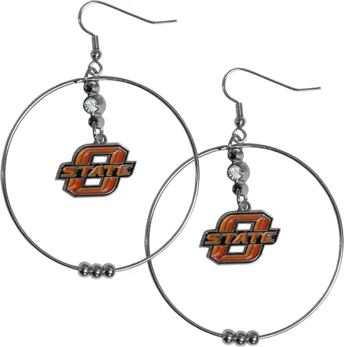 Vista 7 de Siskiyou Sports Pendientes de aro NCAA, 2 pulgadas