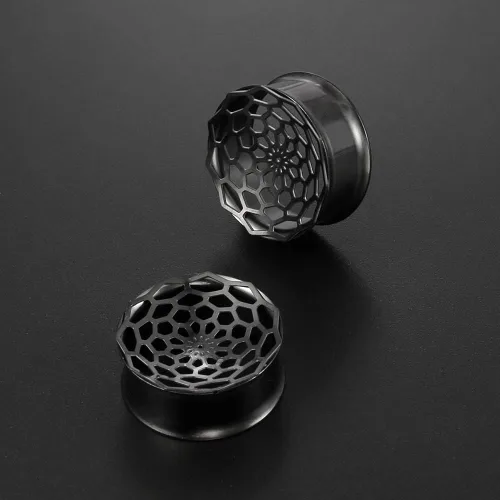 Vista 5 de 1 par de tapones para los oídos clásicos de acero inoxidable 316, hipoalergénicos, calibre 0.315 in-0.984 in (0G-1") Piercing para el cuerpo, 1 par