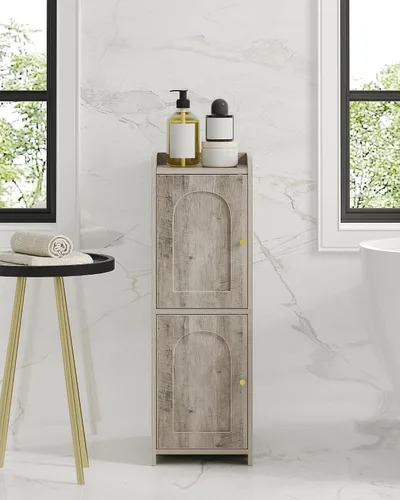 Vista 12 de Hzuaneri Gabinete de almacenamiento del cuarto de baño, pequeño gabinete Blanco
