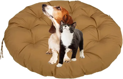 Vista 10 de Cojín redondo grueso para silla Papasan de 15.7 x 15.7 in, cojín de suelo extraíble para exteriores, cojín para silla Papasan al aire libre, cojín