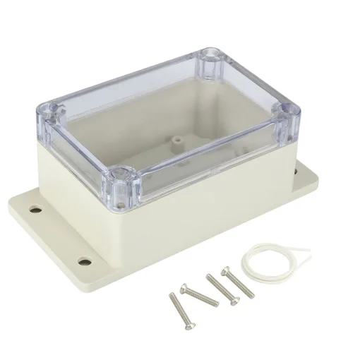 Vista 8 de Caja de conexiones de plástico ABS impermeable a prueba de polvo, recinto universal para proyectos eléctricos con cubierta transparente