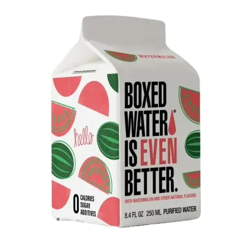 Vista 12 de Agua en caja de 8.5 onzas (paquete de 24) – Mora azul en cajas, sin BPA, cartones rellenables, alternativa sostenible al agua embotellada