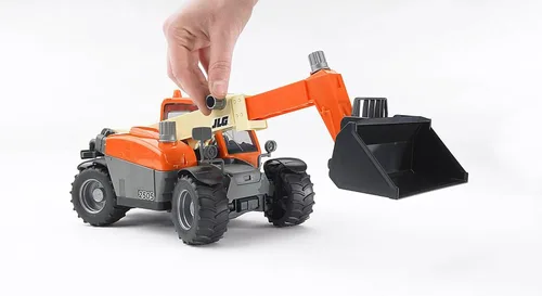 Vista 2 de Bruder 02140 JLG 2505 Manipulador telescópico con ajuste de ángulo, juguete de construcción