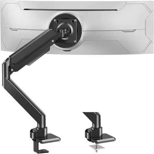 Vista 9 de MOUNTUP Brazo de monitor ultraancho para pantalla de máximo 42 pulgadas, soporte de escritorio de alta resistencia para monitor de 4.4 a 33 libras