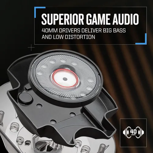 Vista 2 de RIG 400HA Auriculares de PC para juegos de PC con rendimiento de audio y chat de precisión con Dolby Atmos para auriculares sonido envolvente 3D