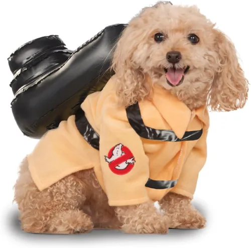 Vista 3 de Disfraz para mascota de la colección de películas de Cazafantasmas, de Rubies Costume, S, Anaranjado