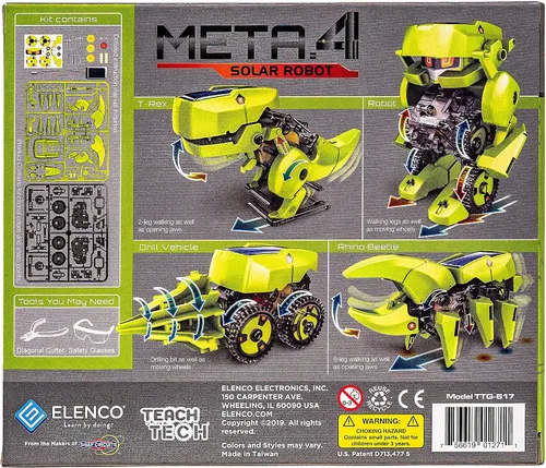 Vista 5 de Teach Tech "Meta.4", robot transformador, juguetes solares STEM para niños mayores de 8 años
