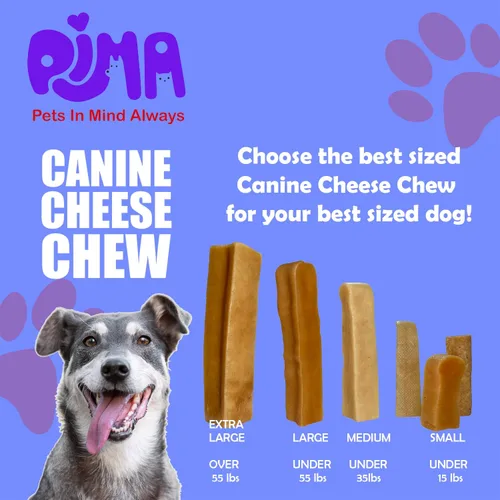 Vista 7 de PIMA - Masticables de queso canino, masticables naturales de yak para perros de 35 libras o más pequeños, sin lactosa, masticables de larga duración