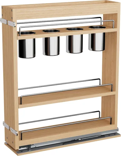 Vista 10 de DINDON Organizador de gabinete extraíble para especias, (8 pulgadas de ancho x 21.9 pulgadas de profundidad x 25.2 pulgadas de alto) organizador