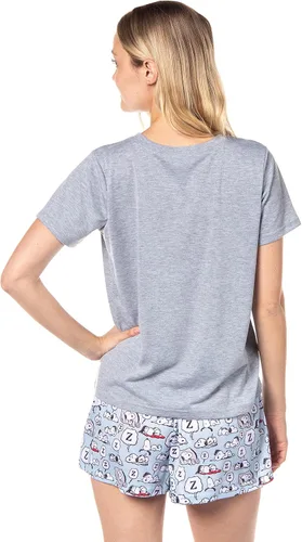 Vista 6 de INTIMO Peanuts para mujer Snoopy I Like Naps Character Sleep - Conjunto de pijama, pantalones cortos