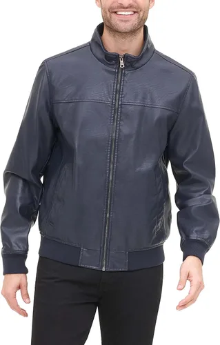 Vista 5 de Tommy Hilfiger Chaqueta bomber de piel sintética para hombre