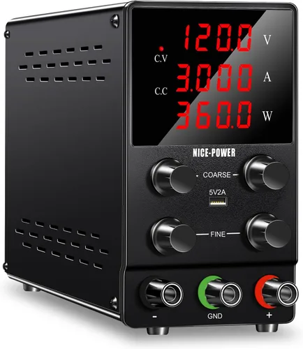 Vista 8 de NICE-POWER Fuente de alimentación CC ajustable: fuente de alimentación de banco de laboratorio de 30 V 5 A con conmutación variable regulada de alta