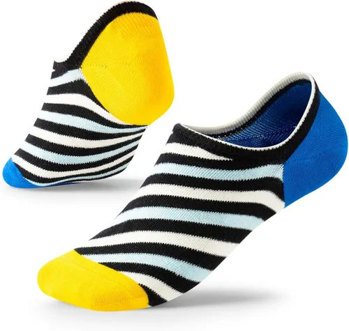 Vista 2 de SEESILY Calcetines invisibles para hombres y mujeres, corte bajo con agarre antideslizante, calcetines invisibles para zapatos Oxford, talla 7-12, 5