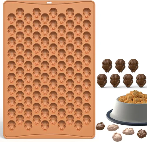 Vista 8 de Crethinkaty Mini molde de Navidad, moldes de silicona para hombre de jengibre, 100 moldes de silicona con forma de hombre de jengibre de cavidad