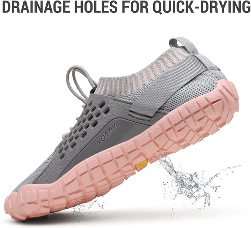 Vista 3 de NORTIV 8 Zapatos de agua de secado rápido para mujer, sensación de pies desnudos, para deportes acuáticos, para la playa o la piscina, para nadar