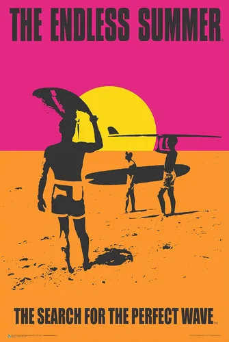 Vista 6 de Scorpio Posters The Endless Summer - Movie Mini Poster - Officially Licensed - 11" x 17" - with Black Wood Poster Holder