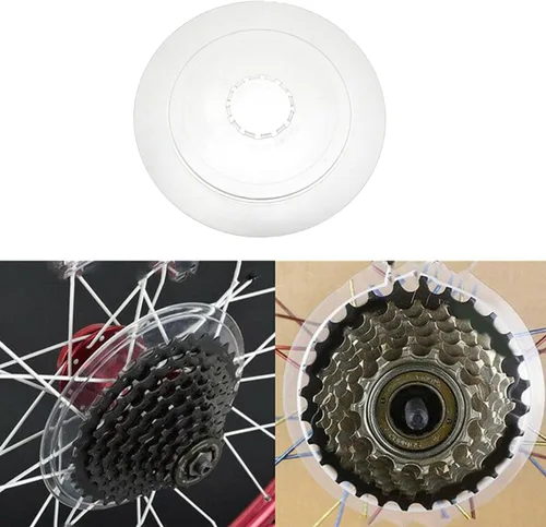 Vista 4 de Protector de radios rueda libre de bicicleta 6.457 in trasero libre Hub Freewheel Protector de bicicleta de montaña Rotary Freewheel Protector