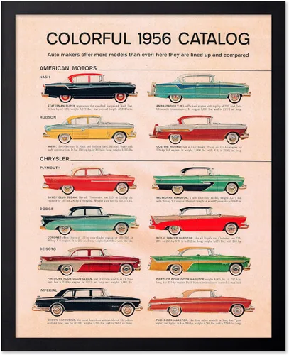 Vista 14 de Monem Art - Póster vintage de catálogo de autos americanos, impresión de autos americanos retro, arte de autos clásicos, regalo para él, entusiasta