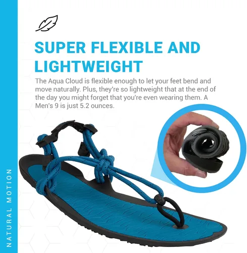 Vista 4 de Xero Shoes Sandalias de playa descalzas para hombre Aqua Cloud Sandalias de agua y senderismo para hombres Sandalias deportivas minimalistas