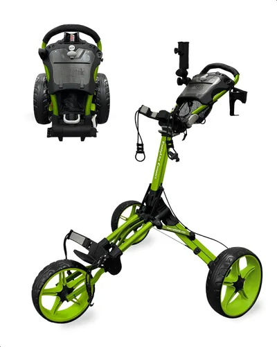 Vista 13 de Caddytek CaddyLite Compact - Carrito de golf plegable de aluminio ligero de 3 ruedas con sistema de plegado cuádruple, ruedas EVA, mango ajustable