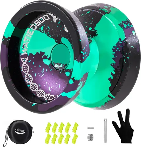 Vista 11 de WATIEOBOO C130 yoyo Profesional Sensible Yoyo Rodamiento para Principiantes Rodamiento No Sensible de Dedo Girar Yoyos Truco Yoyo Pro yoyos