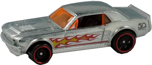 Vista 5 de Hot Wheels ZAMAC '67 Ford Mustang Coupé 1/8 50 aniversario