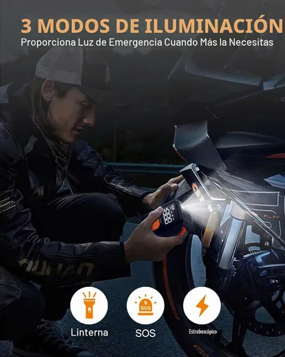 Vista 6 de ZUZEE Mini Bomba de Bicicleta, Bomba de Neumáticos de Bicicleta Portátil de 150 PSI con Medidor, 3 Veces Más Rápida y Parada Automática y Motor Sin