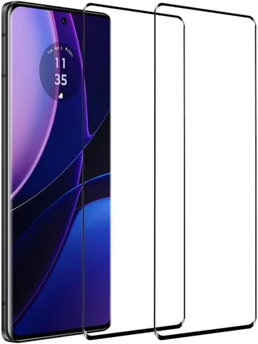 Vista 4 de Protector de pantalla curvado 3D para Motor Edge (2023), [paquete de 2] Película de cobertura completa de vidrio templado de dureza 9H para Moto