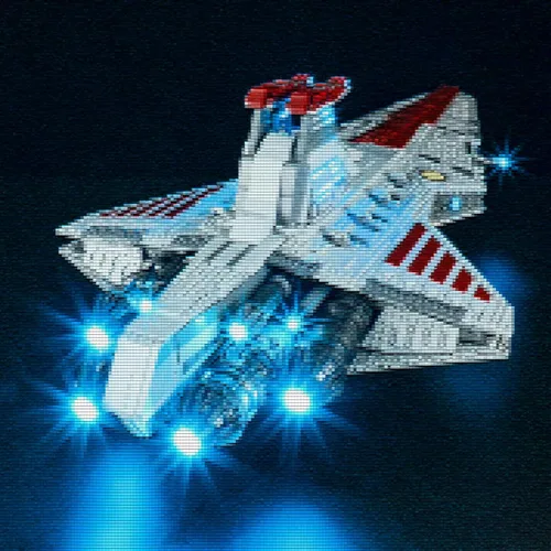 Vista 2 de YEABRICKS Luz LED para Lego-75367 Star Wars Venator-Class Republic Attack Cruiser Modelo de bloques de construcción (juego de Lego no incluido)