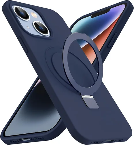 Vista 63 de SKYLMW Funda diseñada para iPhone 11 con soporte magnético invisible Compatible con Mag-Safe, a prueba de caídas de grado militar, a prueba de Negro