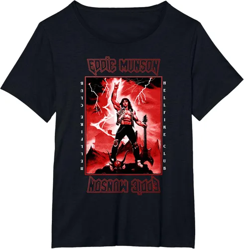Vista 5 de Stranger Things 4 Eddie Munson Lightning Guitar Power Camiseta