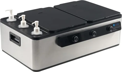Vista 7 de Master Massage - Calentador eléctrico profesional de piedra de masaje 2 en 1 y 3 botellas de aceite de masaje y loción y calentador de gel,