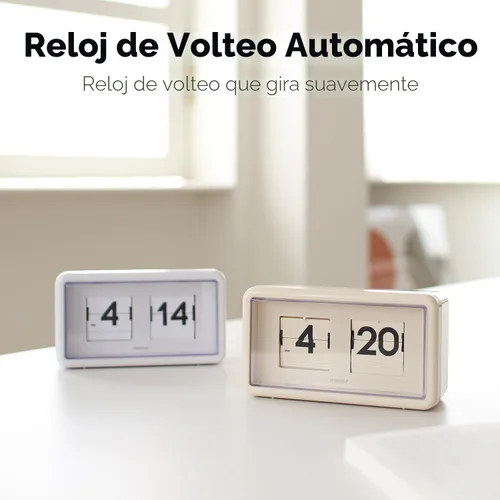 Vista 3 de mooas Newtro - Reloj de escritorio abatible, funciona con pilas, pared/escritorio (oliva)