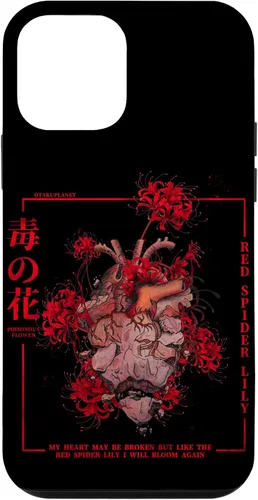 Vista 16 de Carcasa estética para iPhone 17, diseño de lirio de araña roja o Higanbana en Japón