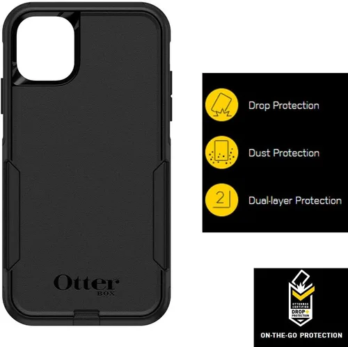 Vista 3 de OtterBox Funda iPhone 11 Serie Commuter - Negra, delgada y resistente, apta para bolsillos, con protección de puertos