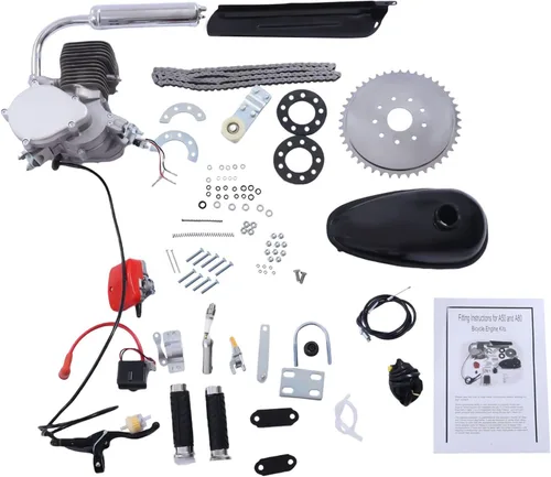 Vista 9 de Kit de motor de bicicleta de 100 cc, kit de bicicleta motorizada de 2 tiempos, mango hidráulico mejorado para bicicletas de más de 21 pulgadas, kit