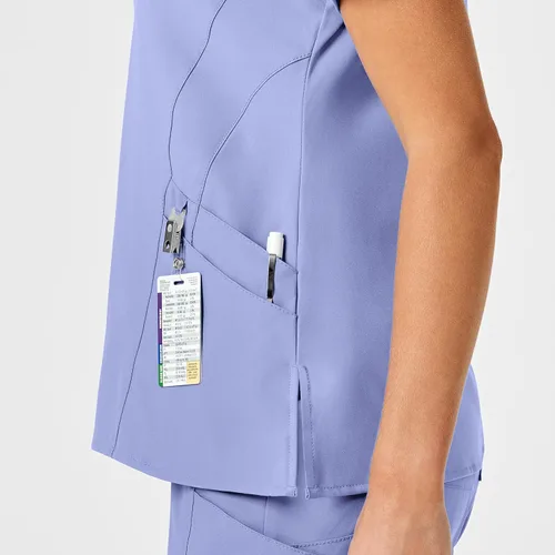Vista 7 de WonderWink Top estilizado con cuello en V para mujer